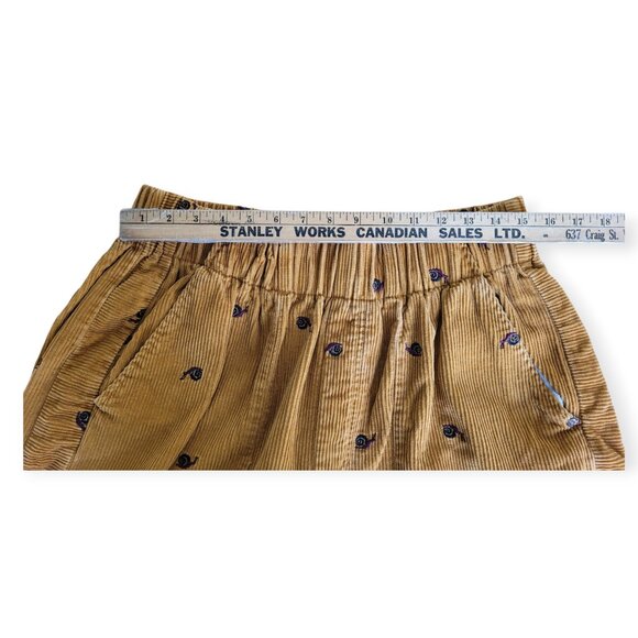 BDG Zaria Embroidered Corduroy Snail Brown Pull-On Pant size XL - Picture 7 of 16